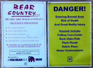 Warning Sign - West Fork Trail