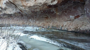 Looking at Cliffs over West Fork Stream