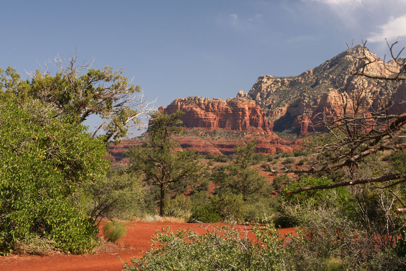 Looking northeast from the beginning of Huckaby Trail
