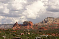 Sedona Looking North at the Sphinx Rock Formation and Brins Mesa
